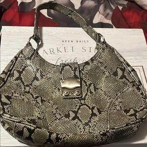 New York & Company Gray and Black Shoulder Bag